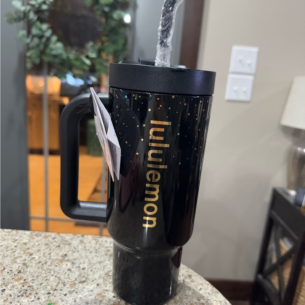 lululemon Black and Gold water jug